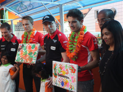 Media Coverage of F1 Team Marussia’s Drivers Visit to Taarana
