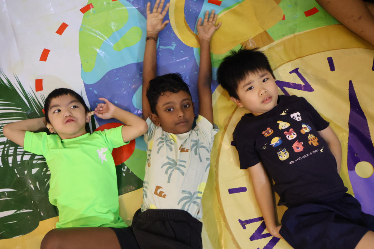 Taarana kids lay down